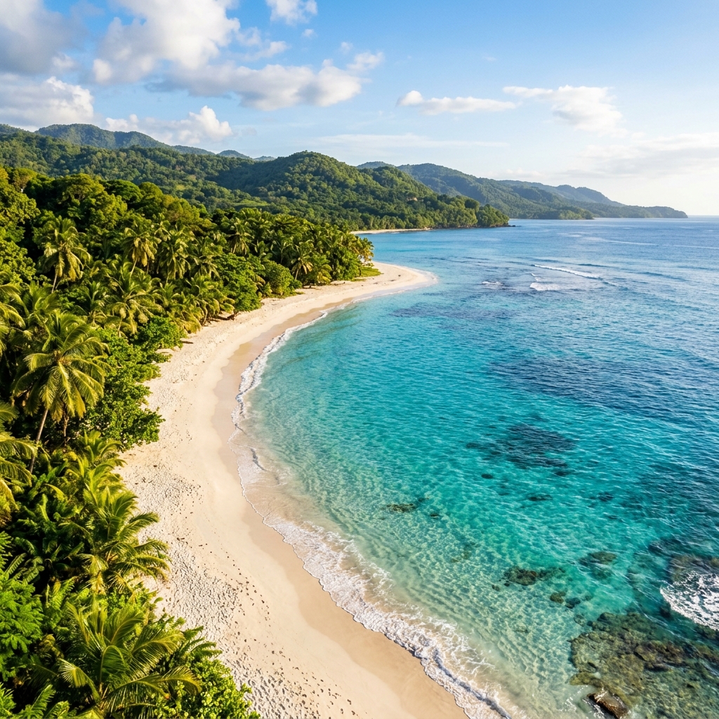 Jamaica coastline and business destination landscape