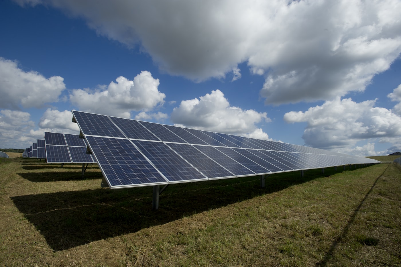 Solar panels generating renewable energy